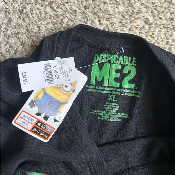 Universal Despicable Me 2 Black Minion Christmas Sweater Holiday Comfy Casual XL - Picture 3 of 5